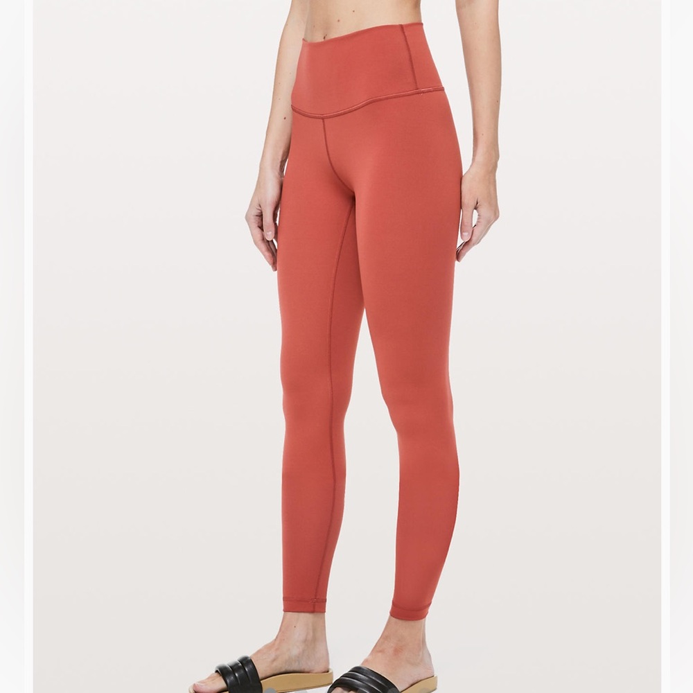Lululemon women size 4 High-Waisted Rust Leggings
